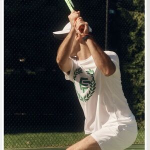 Flint Park White Logo Graphic T-Shirt Green Laurel FP Tee NWT